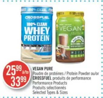 Pharmaprix Vegan pure protein powder or crossfuel performance products offer