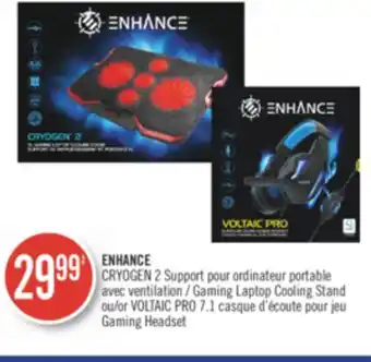 Pharmaprix Enhance cryogen 2 support pour ordinateur portable avec ventilation offer