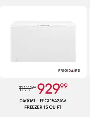Meubles RD Frigidaire freezer 15 cu ft offer