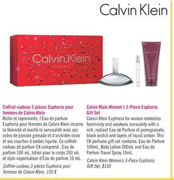 Pharmaprix Calvin klein women's 3-piece euphoria gift set offer
