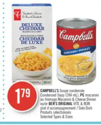 Pharmaprix Campbell's condensed soup (784ml) pc macaroni cheese dinner or ben's original vite & bone offer