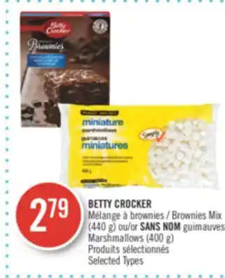 Pharmaprix Betty crocker brownies mix (440 g) or no name marshmallows (400 g) offer