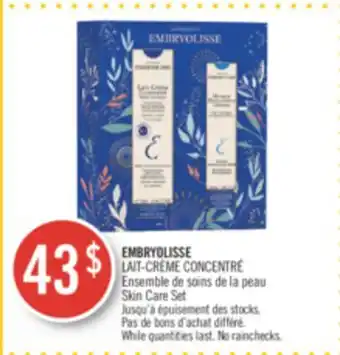 Pharmaprix Embryolisse skin care set offer