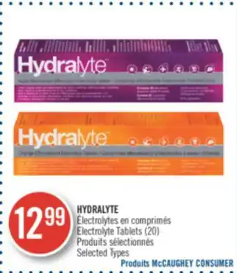 Pharmaprix Hydralyte electrolyte tablets (20) offer