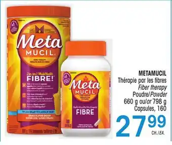 Uniprix Metamucil thérapie par les fibres/fiber therapy, poudre/powder, capsules offer