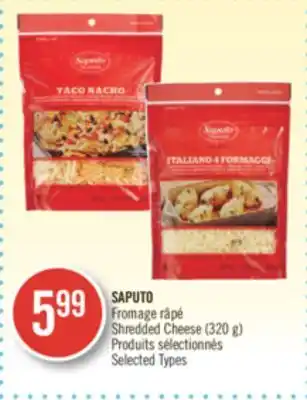 Pharmaprix Saputo shredded cheese offer