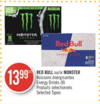 Pharmaprix Red bull or monster energy drinks offer