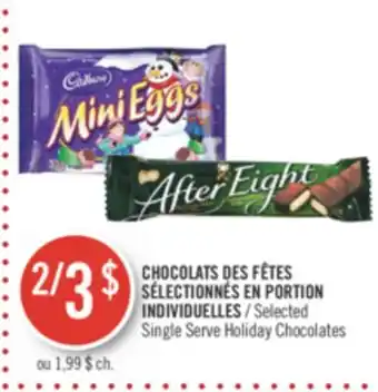 Pharmaprix Selected single serve holiday chocolates offer
