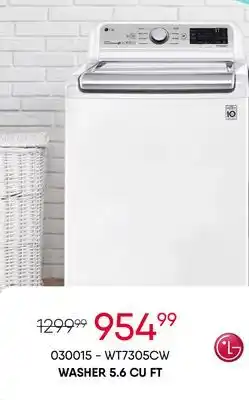 Meubles RD Washer 5.6 cu ft offer