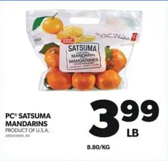 Real Canadian Superstore PC SATSUMA MANDARINS offer