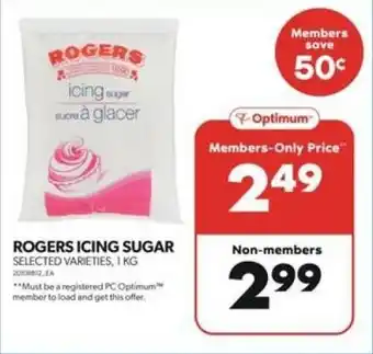 Real Canadian Superstore ROGERS ICING SUGAR SELECTED VARIETIES, 1 KG offer