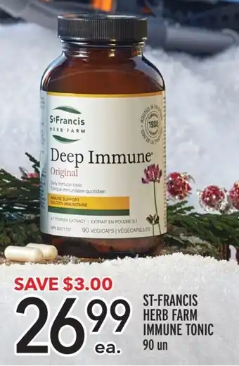 Metro ST-FRANCIS HERB FARM IMMUNE TONIC 90 un offer
