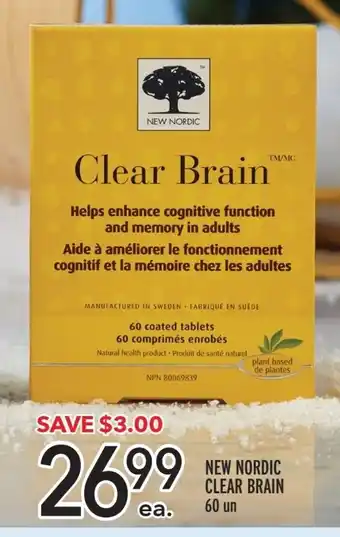Metro NEW NORDIC CLEAR BRAIN 60 un offer