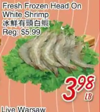 Foody Mart Fresh frozen head on white shrimp offer