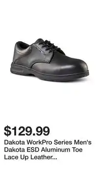 Mark's Dakota workpro series men's dakota esd aluminum toe lace up leather safety shoe offer