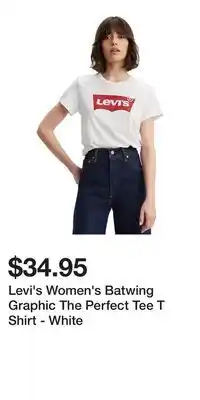 Mark's Levi's women's batwing graphic the perfect tee t shirt - white offer