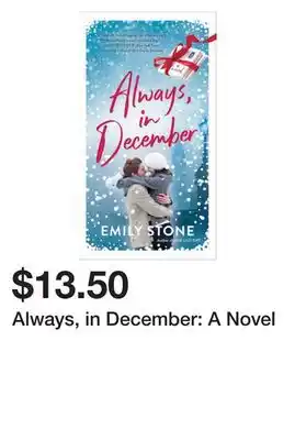 Chapters Indigo Always, in december: a novel offer