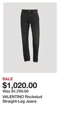 Holt Renfrew Valentino rockstud straight-leg jeans offer