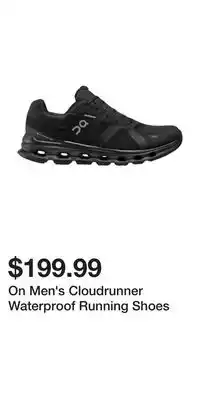 Sport Chek On men's cloudrunner waterproof running shoes offer