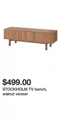 IKEA Stockholm tv bench, walnut veneer offer