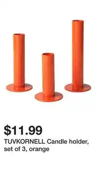 IKEA Tuvkornell candle holder, set of 3, orange offer