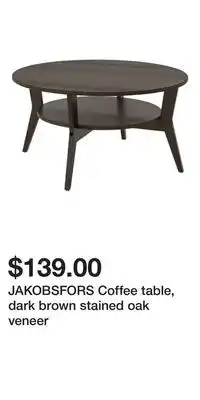 IKEA Jakobsfors coffee table, dark brown stained oak veneer offer