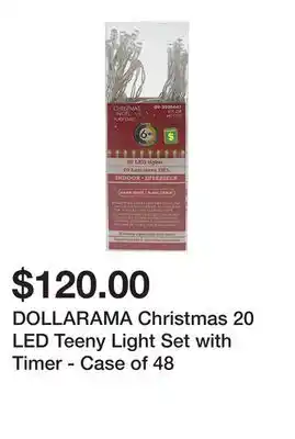Dollarama Dollarama christmas 20 led teeny light set with timer - case of 48 offer