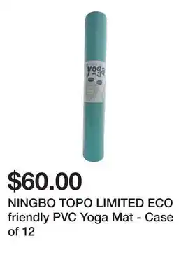 Dollarama Ningbo topo limited eco friendly pvc yoga mat - case of 12 offer