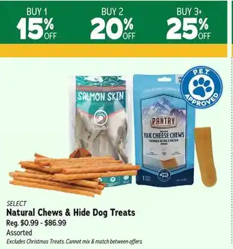 Ren’s Pets Depot Select natural chews & hide dog treats offer