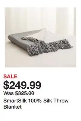 TSC Stores Smartsilk 100% silk throw blanket offer