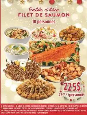 Marché Adonis Table d'hôte filet de saumon 10 personnes offer