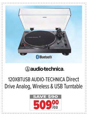 2001 Audio Video Audio-technica direct drive analog, wireless & usb turntable offer