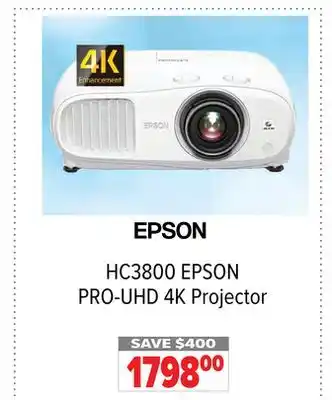 2001 Audio Video Epson pro-uhd 4k projector offer