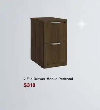 Source Office Furnishings 2 file drawer mobile pedestal offer