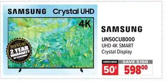 2001 Audio Video Samsung 50 uhd 4k smart crystal display offer
