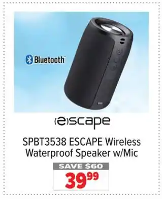 2001 Audio Video Escape wireless waterproof speaker w/mic offer