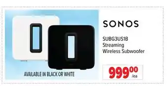 2001 Audio Video Sonos streaming wireless subwoofer offer