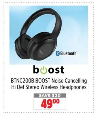2001 Audio Video Boost noise cancelling hi def stereo wireless headphones offer