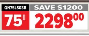 2001 Audio Video Samsung 75 qled frame tv offer