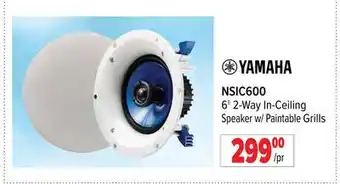 2001 Audio Video Yamaha 6|| 2-way in-ceiling speaker w/ paintable grills offer