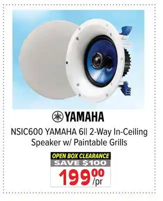 2001 Audio Video Yamaha 6|| 2-way in-ceiling speaker w/ paintable grills offer