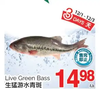 T&T Supermarket Live green bass offer