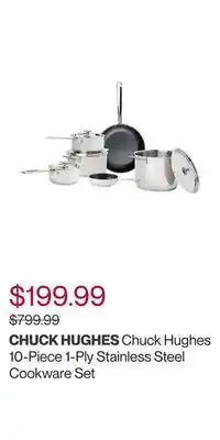 Hudson's Bay Chuck hughes 10-piece 1-ply stainless steel cookware set offer