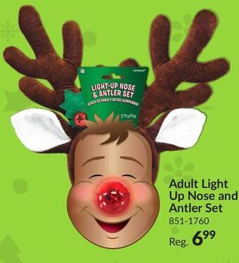 Party City Light up rudolph accessory kit, adult, 2-pc offer