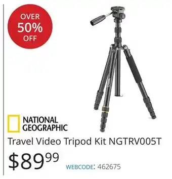 Vistek National geographic travel video tripod kit ngtrv005t offer