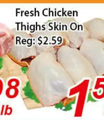 Seasons Foodmart Fresh chicken thighs skin on offer