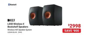 Visions Electronics Kef ls50 wireless ii bookshelf speakers offer
