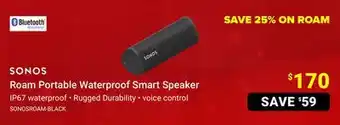 Visions Electronics Sonos roam portable waterproof smart speaker offer