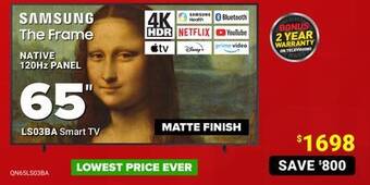 Visions Electronics Samsung native 120hz panel ls03ba smart tv 65 offer