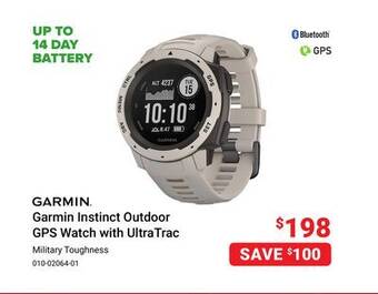 Visions Electronics Garmin instinct outdoor gps watch with ultratrac offer